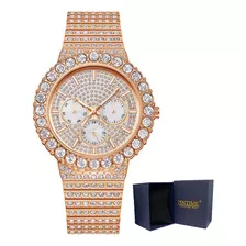 Relógio Cronógrafo De Quartzo De Diamante Pintime Pt007