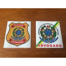 Dois Adesivos Advogado E Justiça Federal - Frete Grátis 