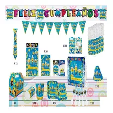 Decoración Infantil Fiesta Minions Set X24