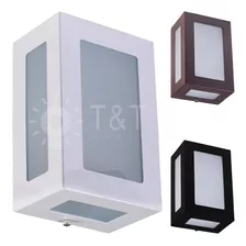 3 Arandela 5 Vidros Retangular Alumínio Muro Parede Externa Cor Branco 110v/220v