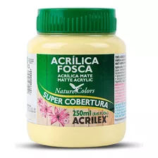 Tinta Acrílica Fosca Artesanato Acrilex 250ml Ótima Cobertur Cor Amarelo Bebê