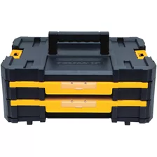 Caja Organizadora Con 2 Cajones Tstak Dewalt Dwst17804 Color Negro/amarillo