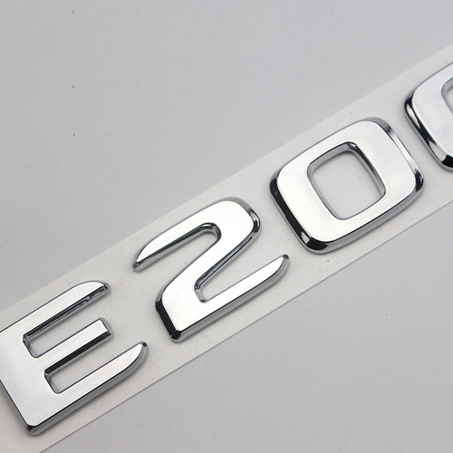 Abs 3d Negro Cromado Letra Logo Para Mercedes- Benz E200 Foto 5
