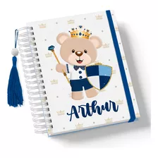 Caderneta De Vacinação Urso Príncipe Azul Personalizada