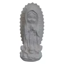 Kit Com 10 Nossa Senhora De Guadalupe Baby 14cm Em Gesso Cru