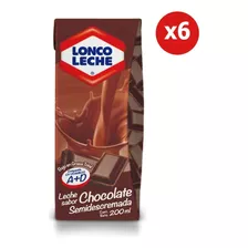 Loncoleche Pack 6 - Semidescremada Chocolate 200 Ml