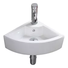 Pequeño Lavabo De Baño Triángulo De Pared De Cerámica B.