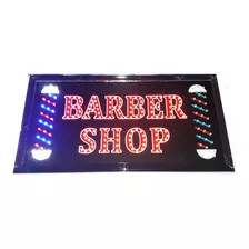 Letrero Led Barber Shop Anuncio Luminoso Barberia 2caramelos