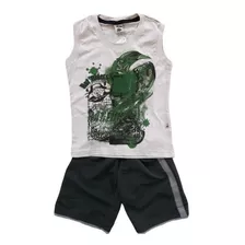 Conjunto Infantil Bermuda Regata Molekada Tam. 1 Ano Menino