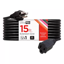 Cable De Extensión De 15 Pies, Doble Aislamiento, Inte...