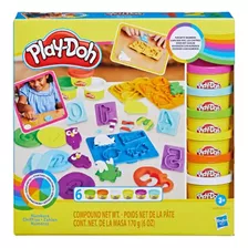 Play-doh Fundamentals Moldes De Número Y 6 Botes 170gr.