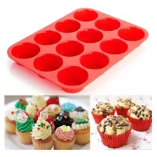 Molde Silicona Hornear Cupkakes Magdalenas Muffin + Canastas