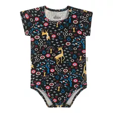 Body Bebê Bodie Menina Infantil Estampado Em Cotton Elian