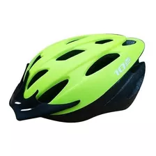 Casco Para Ciclismo Marca 10 Ten Verde Fluor C/ Visera Y Luz