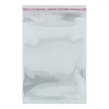 Saco Plástico Com Aba Adesiva Transparente 9cm X 13cm 100pçs
