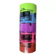 Fita Adesiva Neon Colorida 48mm De Largura 5 Rolos