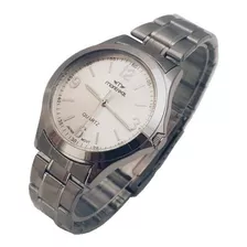 Reloj Montreal Me150 Hombre Malla Acero Sumergible 30 Mts