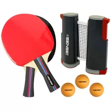 Kit Ping Pong Star + Rede + 3x Bolas Sensei Tenis De Mesa 