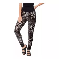 Calza Plush Mujer Talles Grandes Animal Print