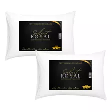 Kit 2 Travesseiros Select Royal Toque De Plumas Linha Hotel