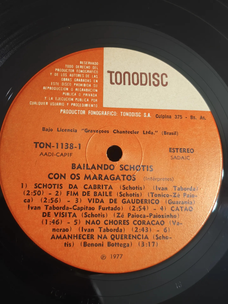 OS MARAGATOS - BAILANDO SCHOTIS CON OS MARAGATOS - vinilo 1977