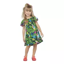 Vestido Infantil Nanai Em Meia Malha Estampado Arara