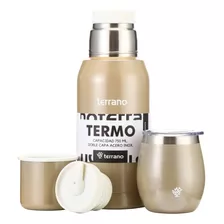 Set Termo 750ml + Mate Acero Termico. Bombilla Regalo. 