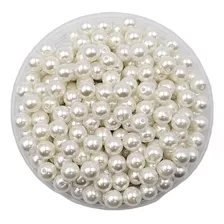 Cuentas Perlas Plásticas Blancas 8 Mm X 25g Armado Bijou 