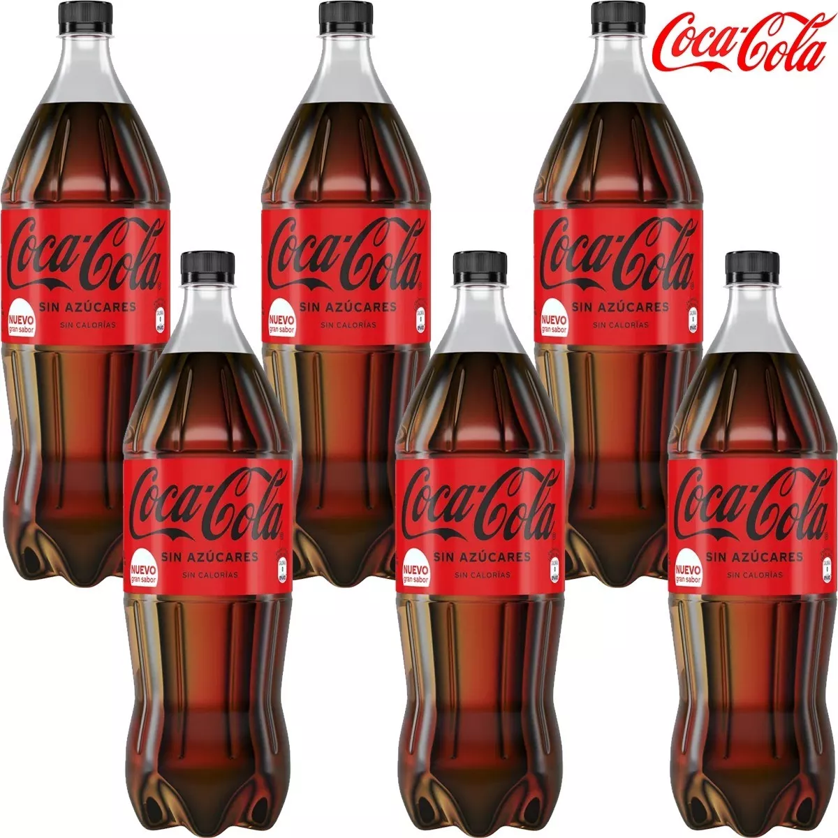 Coca Cola Sin Azucar 1,75 Litros Grande Gaseosa Pack X6