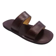 Chinelo De Couro Masculino Artesanal Duas Tiras