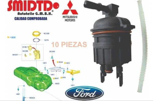 10 Filtros De Gasolina, Manguera Ford Figo 1.5l 16-19 Smidtd Foto 4