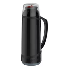 Termo Soprano Cristal Com Bico De Vidrio 1l Negro