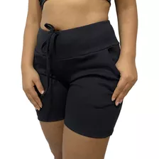 Kit 3 Shorts Feminino Cintura Alta E Plus Size Com Elastano