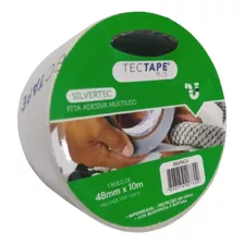 Fita Silver Tape 48mmx10m Cores Branca, Prata E Preta