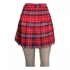 Falda Short Minifalda Plisada A Cuadros De Estilo Coreano