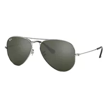 Anteojos De Sol Ray-ban Aviator Mirror Standard Con Marco De Metal Color Polished Silver, Lente Silver De Cristal Espejada, Varilla Polished Silver De Metal - Rb3025