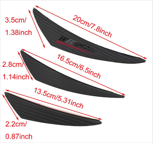 Aletas Spoiler Bumpers Canards Lip Goma Flexible Tuning 6 Foto 7