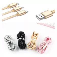 3 En 1 Multi Usb De Sincronización Rápida Cable De Carga Par