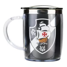 Caneca Térmica Com Tampa Vasco Licenciado 450 Ml Cor Preto