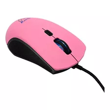 Mouse Gamer Optico Ocelot Rgb 3200dpi Alambrico 6 Botones Color Rosa