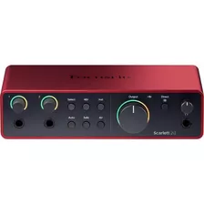 Kit De Grabación Focusrite Scarlett 2i2 Studio 4ª Gen Color Rojo 5v