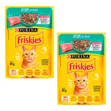 Kit 2 Friskies Sachês Para Gatos Adultos Sabor Atum 85g 