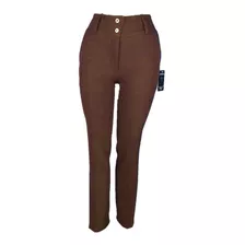 Pantalón De Vestir Dama Cintura Recto Casual Mod 4 Bolsas