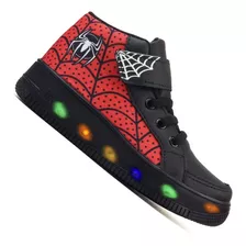 Tenis De Led Masculino Homem Aranha Infantil Bota Original