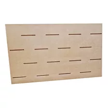 Panel Ranurado Qatari 1.30x90- Crudo Mdf - Para Personalizar