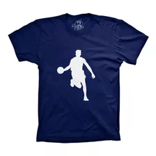 Camiseta Algodão Basquete Estilosa Slim Masculina