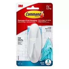 Diseñador De Comandos Bath Hook Large White 1hook With Water