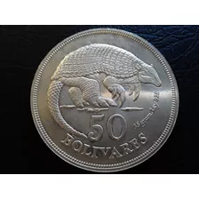 Moneda Conmemorativa Cachicamo De Plata Año 1975