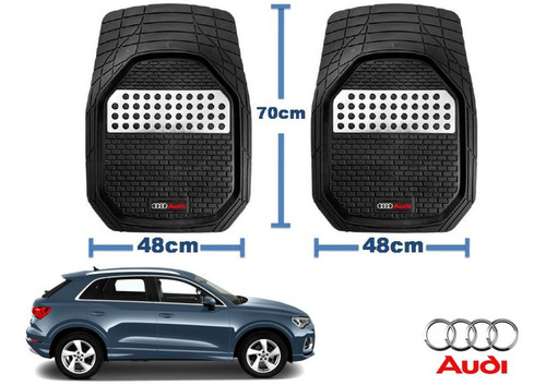 Tapetes 4 Piezas Charola 3d Logo Audi Q3 2018 A 2022 2023 Foto 2