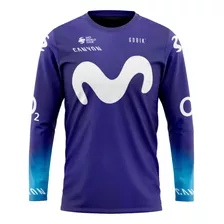 Camiseta Para Exercícios Masculina Longa Mov Team Uv+50